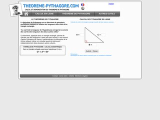 Thorme de Pythagore : Calcul et Dmonstration