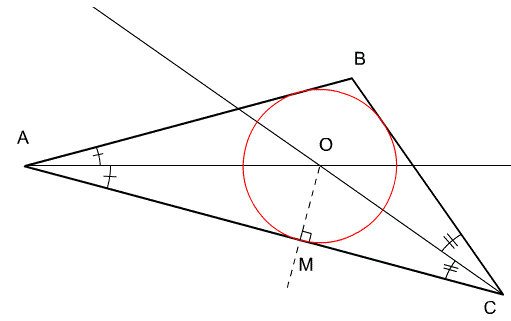Bissectrice et cercle inscrit dans un triangle - cours 4me : image 6
