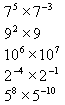 des exercices sur les calculs de puissances, les puissances de 10... - quatri�me : image 3
