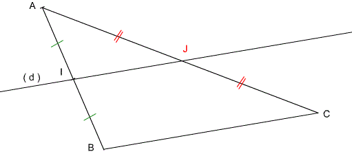 Triangles : milieux et parallles, thorme de Thals : image 4