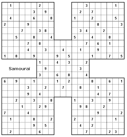 JFF : Sudoku Samoura 