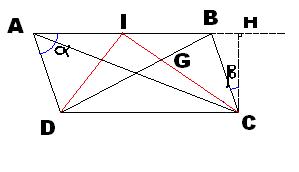 Produits scalaires dans un parallelogramme