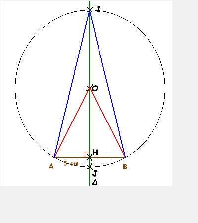 Calcul d\'angles dans un triangle isocle