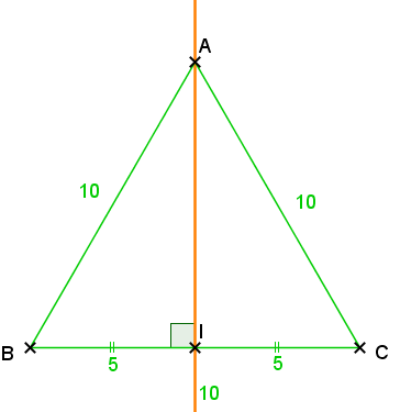 calcul ct triangle quilatral
