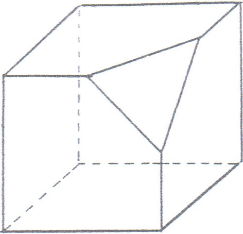 section d\'un  cube