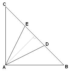 1 triangle rectangle et 3 triangles egaux?