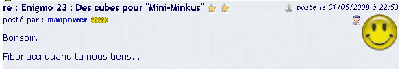 Enigmo 23 : Des cubes pour  Mini-Minkus   