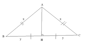 Triangle isocle et hauteur 