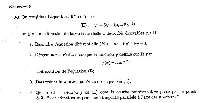 Equation differentiel de base