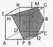 Section pentagoname d\'un cube