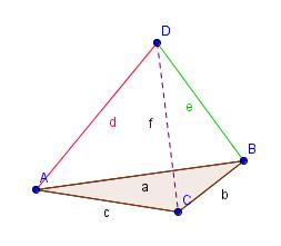 Patron d\'une pyramide a base triangulaire