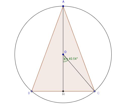 Triangle isocle maximal