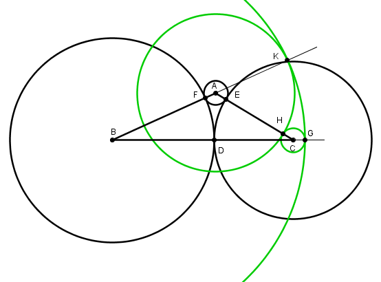 Exercice cercles tangents.