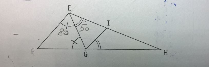Points F, G et H, demontrer alignement.