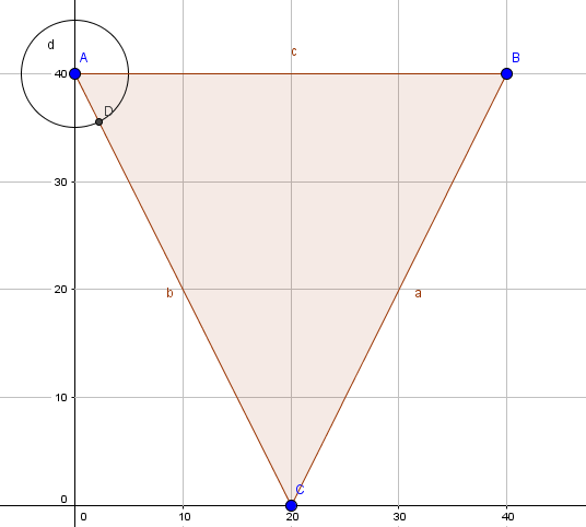 coordonnes points dans triangle