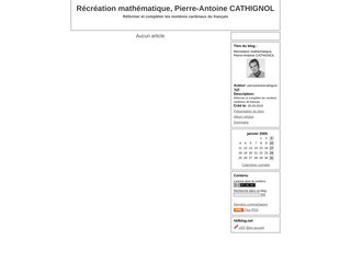 Récréation mathématique Pierre-Antoine CATHIGNOL