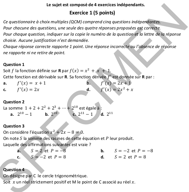 E3C-Spécimen 3- Spécialité Mathématiques-Épreuve 2 : image 5
