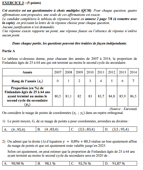 Sujet et correction Bac ST2S 2016 Mathématiques métropole : image 4