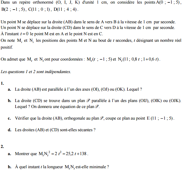 Sujet de Mathématiques Bac S 2015 - Spé et non Spé : image 4