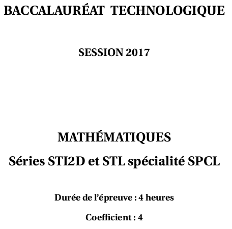 Sujet Bac STI2D et STL-SPCL Métropole 2017 : image 7