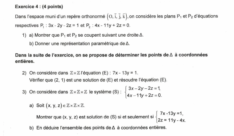 Bac Maths (contrôle) Tunisie 2019  : image 4
