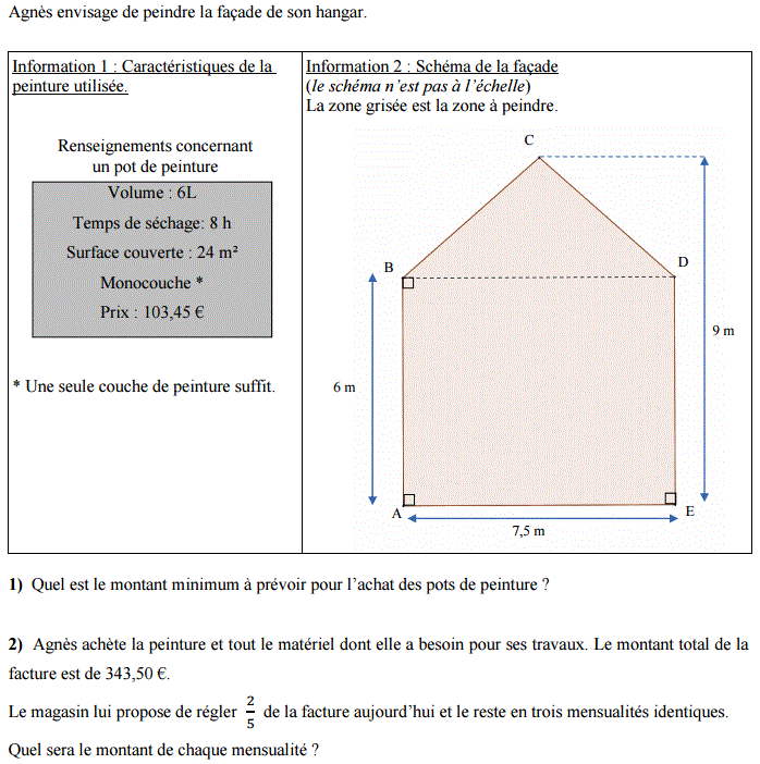 Sujet de Mathématiques du Brevet 2015 : image 5
