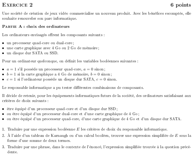 BTS SIO Obligatoire Polynsie 2014 et son corrig : image 1