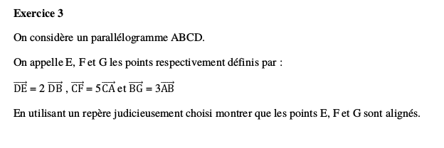 5 exercices de gomtrie avec ou sans repre, niveau classe de 1re, premire : image 2