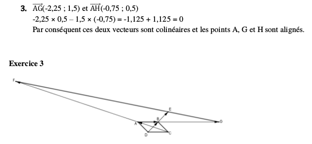 5 exercices de géométrie avec ou sans repère, niveau classe de 1re, première : image 10