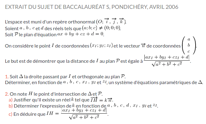 Calcul de distances dans l'espace : image 3