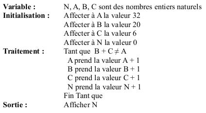 Algorithmes boucle tant que  : image 14