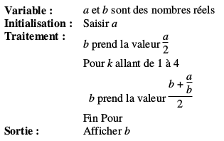 Algorithmes boucle pour : image 15