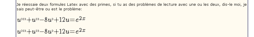 equat� diff du 3�me degr�/ordre