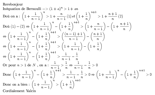 Inquation de Bernoulli