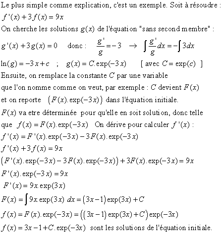 Variation de la constante