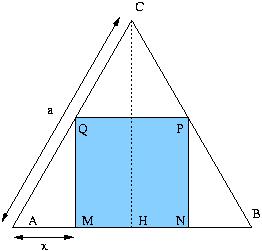 Rectangle inscrit dans un triangle