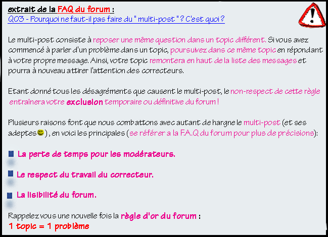 Bonjour encore besoin d un petit coup de main Mise en �quat