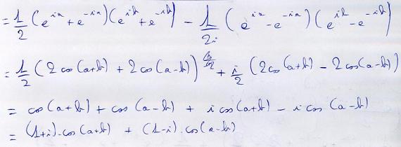 Probl�me trigonom�trie et formules d Euler.
