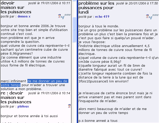 probl�me sur les puissances pour lundi