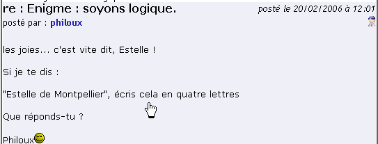 Enigme : soyons logique.