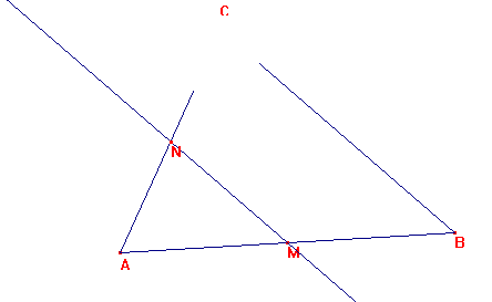 Triangle ABC Normal. Le point C est brle. Trouver sa long