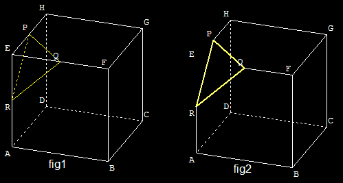 section de cube et de t�tra�dre