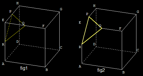 section de cube et de ttradre