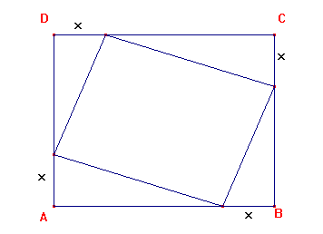 fonction de X dans un rectangle