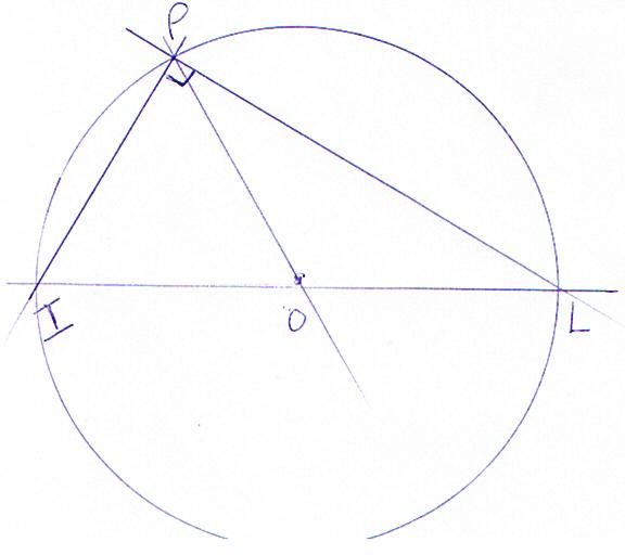 triangle rectangle, mediane cercle.