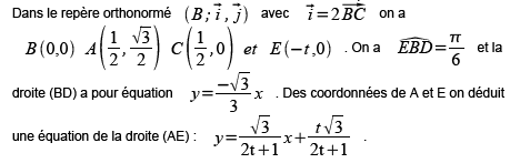 Probl�me triangle rectangle , produit scalaire  ... 1�re S