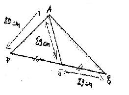 Aire d\'un triangle ABV