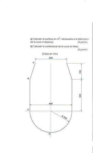 surface et litre