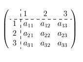 Question Latex - matrices