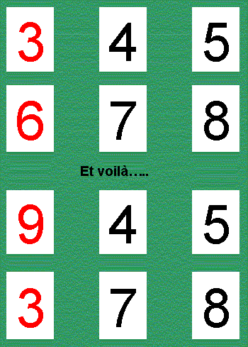 D�fi 194  tour de cartes
